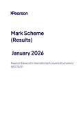 2026 Pearson Edexcel International A Level ECONOMICS UNIT 2&vert;WEC12&sol;01&vert;Mark scheme&vert;JANUARY 2026