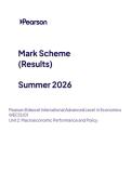 2026 Pearson Edexcel International A Level ECONOMICS UNIT 2&vert;WEC12&sol;01&vert;Mark scheme&vert;JUNE 2026