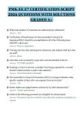 PMK-EE E7 CERTIFICATION SCRIPT&NewLine;2026 QUESTIONS WITH SOLUTIONS&NewLine;GRADED A&plus;