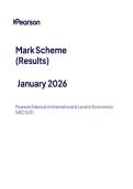 2026 Pearson Edexcel International A Level ECONOMICS UNIT 1&vert;WEC11&sol;01&vert;Mark scheme&vert;JANUARY 2026