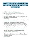 PMK-EE E-6 CERTIFICATION SCRIPT&NewLine;2026 QUESTIONS WITH SOLUTIONS&NewLine;GRADED A&plus;