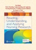 Test Bank for Fain&rsquo;s Reading&comma; Understanding and Applying Nursing Research 7th Edition &lpar;Latest Edition&rpar; by James A&period; Fain&NewLine;