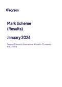 2026 Pearson Edexcel International A Level ECONOMICS UNIT 1&vert;WEC11&sol;01A&vert;Mark scheme&vert;JANUARY 2026
