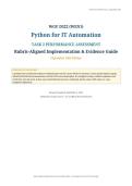 WGU D522 Python for IT Automation &lpar;WEN1&rpar; Task 1 &plus; Task 2 Performance Assessment Bundle &vert; Complete Rubric-Aligned Guides&comma; GitLab&comma; DNS Audit & Remediation&comma; Helpdesk API&comma; CSV Monitoring & Evidence &vert;