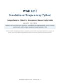 WGU E010 Foundations of Programming &lpar;Python&rpar; Comprehensive OA Master Study Guide &vert; Complete Objective Assessment Review&comma; Python Concepts&comma; Coding Practice & Exam Prep &vert; 2026 Update&period;