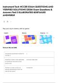 Instrument Tech NCCER EXAM QUESTIONS AND VERIFIED SOLUTIONS &vert;2026&vert; Exam Questions & Answers Test &vert;&vert; ELABORATED &DETAILED ANSWERS&excl;&excl;