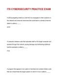ITS Cybersecurity Practice Exam 2026&sol;2027 &vert; Cybersecurity Study Guide&comma; Practice Questions&comma; Answers & Exam Prep