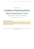 WGU E010 Foundations of Programming &lpar;Python&rpar; Objective Assessment V1 &vert; 30 OA-Style Questions&comma; Answers & Detailed Rationales &vert; Complete 2026 Exam Practice