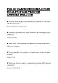 PMK EE WARFIGHTING READINESS&NewLine;FINAL PREP 2026 VERIFIED&NewLine;ANSWERS INCLUDED 