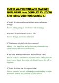 PMK EE WARFIGHTING AND READINESS&NewLine;FINAL PAPER 2026 COMPLETE SOLUTIONS&NewLine;AND TESTED QUESTIONS GRADED A&plus;