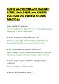 PMK EE WARFIGHTING AND READINESS&NewLine;ACTUAL EXAM PAPER 2026 VERIFIED&NewLine;QUESTIONS AND CORRECT ANSWERS&NewLine;GRADED A&plus;&NewLine;