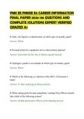 PMK EE PMKEE E6 CAREER INFORMATION&NewLine;FINAL PAPER 2026 136 QUESTIONS AND&NewLine;COMPLETE SOLUTIONS EXPERT VERIFIED&NewLine;GRADED A&plus;