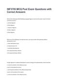 INF3705 MCQ Pool Exam Questions with Correct Answers 2026&sol;2027 &vert; Study Guide&comma; Practice Test&comma; Exam Prep & Review