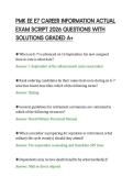 PMK EE E7 CAREER INFORMATION ACTUAL&NewLine;EXAM SCRIPT 2026 QUESTIONS WITH&NewLine;SOLUTIONS GRADED A&plus;