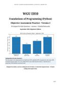 WGU E010 Foundations of Programming &lpar;Python&rpar; Bundle with complete solutions&period;