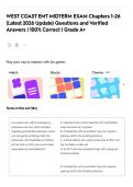 WEST COAST EMT MIDTERM EXAM Chapters 1-26 &lpar;Latest  2026 Update&rpar; Questions and Verified Answers &vert; 100&percnt; Correct &vert; Grade A&plus;