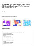 WEST COAST EMT FINAL REVIEW EXAM &lpar;Latest  2026 Update&rpar; Questions and Verified Answers &vert; 100&percnt; Correct &vert; Grade A&plus;