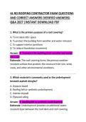 AL RO Roofing Contractor Exam Questions & Correct Answers
