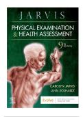 TEST BANK FOR Physical Examination and Health Assessment 9th edition&NewLine;by Carolyn Jarvis &comma; Ann L&period; Eckhardt ISBN&colon;978-0323809849 NEW COMPLETE GUIDE WITH RATIONALES 100&percnt; VERIFIED A&plus; GRADE ASSURED&excl;&excl;&excl;&excl;NEW LATEST UPDATE&excl;&excl;&excl;&excl;&excl;&excl;&NewLine;