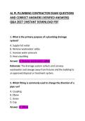 &colon; AL PL Plumbing Contractor Exam Questions & Correct Answers