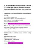AL PC Painting & Coatings Contractor Exam Questions & Correct Answers