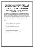WGU D654 &sol; DES 3300 PROTOTYPING AND ITERATING I OBJECTIVE ASSESSMENT PRACTICE V2 &vert; 150 SCENARIO-BASED QUESTIONS&comma; ANSWERS & DETAILED RATIONALES &vert; 2026