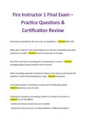 Fire Instructor 1 Final Exam &ndash; Practice Questions & Certification Review