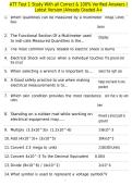 ATT Test 1 Study With all Correct & 100&percnt; Verified Answers &vert;Latest Version &vert;Already Graded A&plus;
