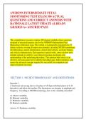 AWHONN INTERMEDIATE FETAL &NewLine;MONITORING TEST EXAM 300 ACTUAL &NewLine;QUESTIONS AND CORRECT ANSWERS WITH &NewLine;RATIONALE LATEST UPDATE ALREADY &NewLine;GRADED A&plus; ASSURED PASS 