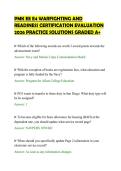 PMK EE E4 WARFIGHTING AND&NewLine;READINESS CERTIFICATION EVALUATION&NewLine;2026 PRACTICE SOLUTIONS GRADED A&plus;