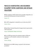 PMK EE E4 WARFIGHTING AND READINESS&NewLine;EXAMPREP TESTED QUESTIONS AND DETAILED&NewLine;SOLUTIONS