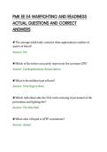 PMK EE E4 WARFIGHTING AND READINESS&NewLine;ACTUAL QUESTIONS AND CORRECT&NewLine;ANSWERS&NewLine;