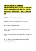 PMI PROJECT MANAGEMENT&NewLine;PROFESSIONAL PMP CERTIFICATION 2026&NewLine;TEST PAPER QUESTIONS AND SOLUTIONS&NewLine;ACCURATE REVIEW FULL PACK GRADED&NewLine;A&plus;