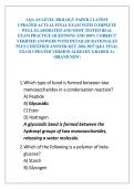 AQA AS LEVEL BIOLOGY PAPER 2 LATEST UPDATED ACTUAL FINAL EXAM WITH COMPLETE WELL ELABORATED AND MOST TESTED REAL EXAM PRACTICE QUESTIONS AND 100&percnt; CORRECT VERIFIED ANSWERS WITH DETAILED RATIONALES PLUS CERTIFIED ANSWER KEY 2026-2027 Q&A FINAL EXAM UPDATED 