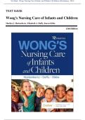 Test Bank - Wong's Nursing Care of Infants and Children 12th Edition &lpar;Hockenberry&comma;2024&rpar; Chapter 1-34 &vert; All Chapters with Answers and Rationales