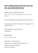 PMH C MEDICATIONS III PRACTICE TEST 2026&NewLine;FULL SOLUTIONS REVIEW PACK