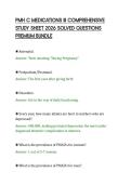 PMH C MEDICATIONS III COMPREHENSIVE&NewLine;STUDY SHEET 2026 SOLVED QUESTIONS&NewLine;PREMIUM BUNDLE