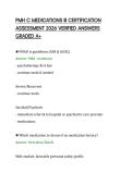 PMH C MEDICATIONS III CERTIFICATION&NewLine;ASSESSMENT 2026 VERIFIED ANSWERS&NewLine;GRADED A&plus;