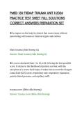 PMED 130 FISDAP TRAUMA UNIT II 2026&NewLine;PRACTICE TEST SHEET FULL SOLUTIONS&NewLine;CORRECT ANSWERS PREPARATION SET