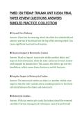 PMED 130 FISDAP TRAUMA UNIT II 2026 FINAL&NewLine;PAPER REVIEW QUESTIONS ANSWERS&NewLine;BUNDLED PRACTICE COLLECTION