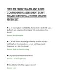 PMED 130 FISDAP TRAUMA UNIT II 2026&NewLine;COMPREHENSIVE ASSESSMENT SCRIPT&NewLine;SOLVED QUESTIONS ANSWERS UPDATED&NewLine;REVIEW SET