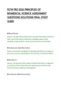 PLTW PBS 2026 PRINCIPLES OF&NewLine;BIOMEDICAL SCIENCE ASSESSMENT&NewLine;QUESTIONS SOLUTIONS FINAL STUDY&NewLine;GUIDE