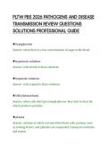 PLTW PBS 2026 PATHOGENS AND DISEASE&NewLine;TRANSMISSION REVIEW QUESTIONS&NewLine;SOLUTIONS PROFESSIONAL GUIDE