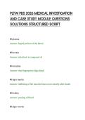 PLTW PBS 2026 MEDICAL INVESTIGATION&NewLine;AND CASE STUDY MODULE QUESTIONS&NewLine;SOLUTIONS STRUCTURED SCRIPT