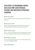 PLTW INTRO TO ENGINEERING DESIGN&NewLine;2026 EXAM PREP GUIDE PROBLEM&NewLine;SOLVING AND INNOVATION STRATEGIES&NewLine;OVERVIEW