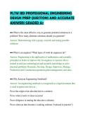 PLTW IED PROFESSIONAL ENGINEERING&NewLine;DESIGN PREP QUESTIONS AND ACCURATE&NewLine;ANSWERS GRADED A&plus;