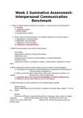 HCS 131 Week 2 Summative Assessment&colon;Interpersonal Communication&NewLine;Benchmark &vert; Questions and Answers &vert; 2026 Update &vert; 100&percnt; Correct&period;&NewLine; 