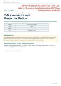 SCIN 233 &lpar;SCIN233&rpar; Physics I with Lab &ndash; Labs 1&ndash;7 Complete Bundle &vert; All-in-One PDF Study Guide &vert; Updated 2026&ndash;2027&period;