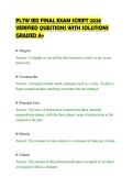 PLTW IED FINAL EXAM SCRIPT 2026&NewLine;VERIFIED QUESTIONS WITH SOLUTIONS&NewLine;GRADED A