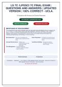 LS 7C &sol;LIFESCI 7C Final Exam &vert; Questions and Answers &vert;  2026 Updated Version &vert; 100&percnt; Correct - UCLA&period;&NewLine;